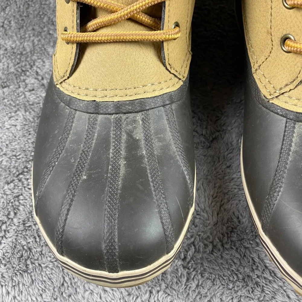 Sperry Kids Bowline Duck Boots Youth Boys Size 4M Brown Tan